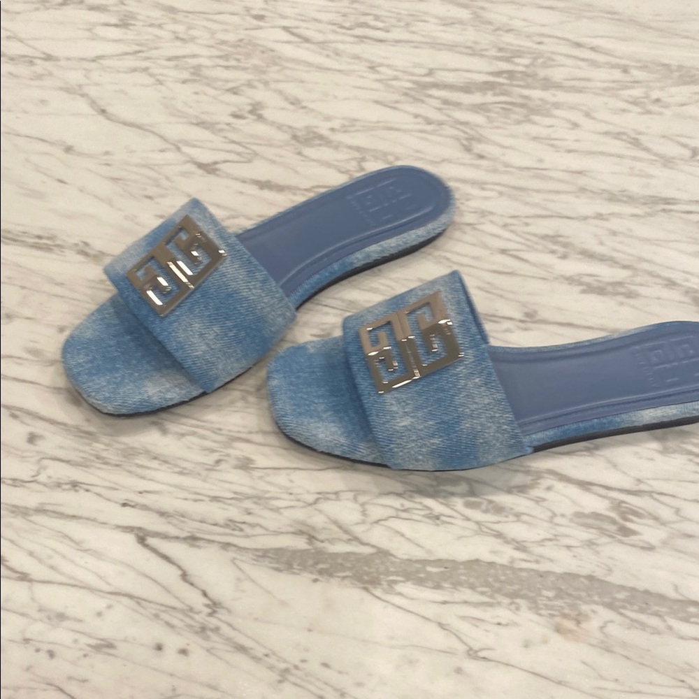Givenchy Blue Sandals Denim Minimalist Design